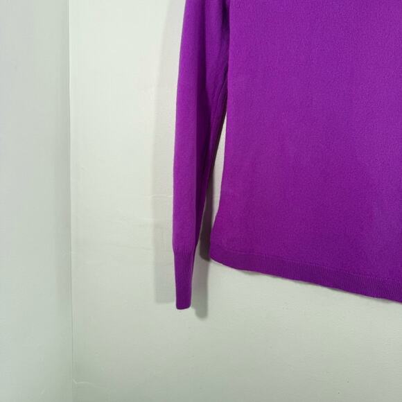 J. Crew Everyday 100% Cashmere Berry Purple Turtleneck Sweater XXS J6600 - Picture 3 of 10